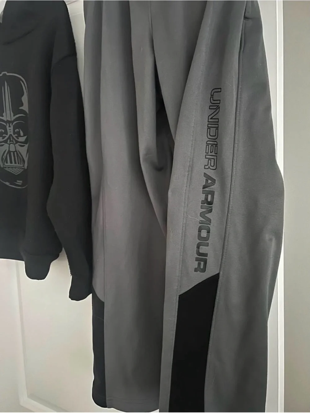 Under Armour Kids Black & Gray Pants with Darth Vader Hoodie